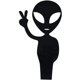thumbnail image 1 of Acrílico Negro Alien jardín decoración al aire libre valla de regalo Yard Planet personas adornos de jardinería (13*28 CM) Sincero Electrónica, 1 of 5