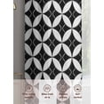 thumbnail image 6 of Black Rhombus Sheer Curtains 63 Inch Length 2 Panels Set Window Treatments, Retro Abstract Geometric Pattern Rod Pocket Semi Curtains for Living Room/Bedroom/Kitchen Décor, 104"W x 63"L, 6 of 7