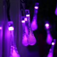 thumbnail image 3 of Guirnalda de de agua LED con energía solar, selección de decoración para interiores y exteriores Púrpura kusrkot Fairy String Light, 3 of 8