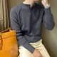 thumbnail image 5 of Suéter de punto grueso para hombre, suéteres de punto blancos informales para hombre, diseñador original, cachemira, reseñas coreanas, ropa popular superior, 5 of 5