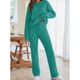 thumbnail image 6 of FADAACAI Womens Sweatsuits 2 Piece Set Womens Fuzzy Fleece Long Sleeve 2 Piece Loungewear Outfits Sweater Pants Pajama Sets Lounge Sets for Women Womens Sweatsuits Sets Green 3XL Clearance！, 6 of 8