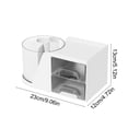 thumbnail image 3 of Iumwxz Rotating Desktop Storage Box, 360 Degree Spinning Desk Organizer for Makeup Brushes Pens Scissors, Multi Compartment Office Supplies, Sturdy HIPS ABS Material, Compact for Home Vanity Table, 3 of 6