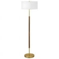 thumbnail image 1 of Henn&Hart Lampe de Sol en Métal/tissu Finition Chêne Rustique 17 Pouces, 1 of 9