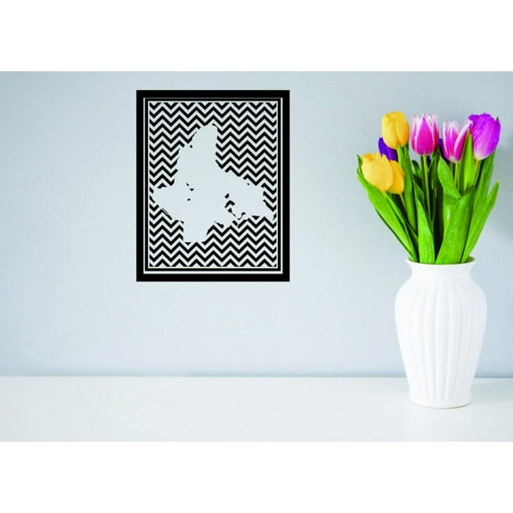 Custom Wall Decal Sticker Nunavut Canada Canadian Providence Map Home Decor 16 x 26"