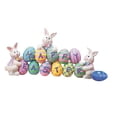 thumbnail image 4 of Estatua de huevo de de Pascua, figuritas de huevos de conejo de Pascua, artesanía, estatua decorativa de de Pascua para estantería Estilo C, 4 of 8
