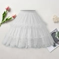 thumbnail image 2 of FEIFLY Women Petticoat 2 Adjustable Hoop Skirt Lace Short Princess Underskirt For Dress Solid Color Festival Clothing, 2 of 5