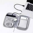 thumbnail image 3 of FastXmas Electronic Organizer, Portable Travel Cable Storage Pouch with Dividers, Electronic Accessories Carry Case Waterproof All-in-One Small Item Storage Bag for Cord Charger Earphone Power Bank, 3 of 6