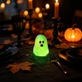 thumbnail image 6 of 3pcs 0.79 Inch Mini Glow in Dark Ghost Figurines, Tiny Luminous Ghost Statue Decor, Mini Halloween Ghost Decor for Tabletop Shelf, Spooky Ghost Decoration for Halloween Party, Green, 6 of 7