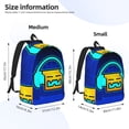thumbnail image 3 of Lsque Geometry Dash Pattern Canvas Daypack, Durable Backpack, High-quality Versatile Backpack,Vintage Compact Backpack-Small, 3 of 6