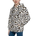 thumbnail image 2 of KLL Unisex Kids Boys Girls Hooded Pocket Pullover Hoodies-Heart Leopard, 2 of 5