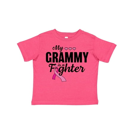 

Inktastic Breast Cancer Awareness My Grammy is a Fighter Gift Toddler Boy or Toddler Girl T-Shirt