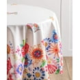 thumbnail image 3 of Maison d' Hermine Happy Florals - High Summer 100% Cotton Tablecloth for Kitchen Dining | Tabletop | Decoration | Parties | Weddings | Spring/Summer (Round, 63 Inch)., 3 of 5