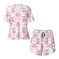 thumbnail image 4 of Lsque Pug And Donut Women's Short-Sleeved Pajama Set - 2 Piece Soft and Lightweight Sleepwear Set-4X-Large, 4 of 9