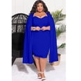 thumbnail image 2 of AURA Women Plus Size Long Sleeve Irregular Dress High Waist Fall Winter Casual Elegant Dress, 2 of 6