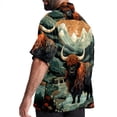 thumbnail image 3 of Yak Men's Button Down Hawaiian Print Short Sleeve Casual Summer Beach Shirts, 3 of 6