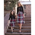 thumbnail image 2 of ITFABS Maman et Moi Robe Midi Patchwork à Carreaux à Manches Longues Taille Haute, 2 of 4