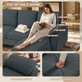 thumbnail image 5 of Pingliang Home Living Room Furniture Set,Sectional Sofa and Accent Chair,3 Seat L Shaped Couch with Reversible Storage Ottoman and Armchair, for Living Room Office Apartment Studio, 5 of 8