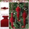 thumbnail image 3 of Christmas Ornament, Velvet Burgundy Special Shape Tree Ball Pendant for Home Holiday Decoration 6 Piece Set Red, 3 of 6