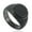 Black Plated With Blackstone, variant on Titanium Steel Turquoise Ring Mens Round Stone Circle Band Stainless Steel 7 8 9 10 11 12 13 Bold Modern Style