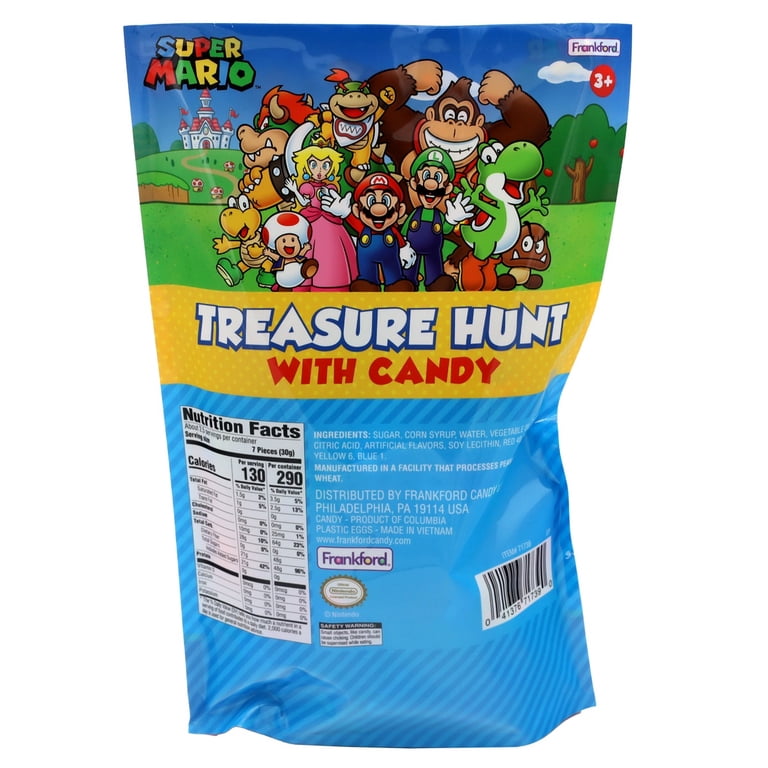 Frankford Super Mario Easter Treasure Hunt Eggs with Fruity Chews