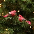 thumbnail image 2 of Pack of 12 Red and Pink Smoke Spotted Bird Christmas Ornaments 3.25", 2 of 2