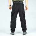 thumbnail image 4 of DPTALR Men's Winter Waterproof Lined Cargo Hiking Ski Pants with Multiple Pockets,Black,Big and Tall Men XL, 4 of 8