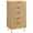 Wood color, variant on 48" Tall 5 Drawer Chest of Drawers, Modern Fluted Wooden Dresser with Deep Storage & Wide Tabletop, Free Standing Storage Organizer for Bedroom Living Room Hallway