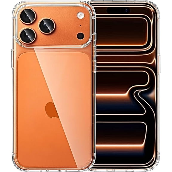 XNB Clear Case for iPhone 17 Pro,[Anti-Yellowing][Military-Grade Drop Protection] Hard PC Back  Hard Frame Shockproof Case for IPhone 17 Pro
