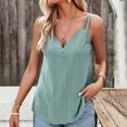 thumbnail image 5 of XFLWAM Tank Tops for Women Spaghetti Strap Tops V Neck Zipper Sleeveless Camisole Sexy Casual Summer Trendy Cami Shirts, 5 of 7
