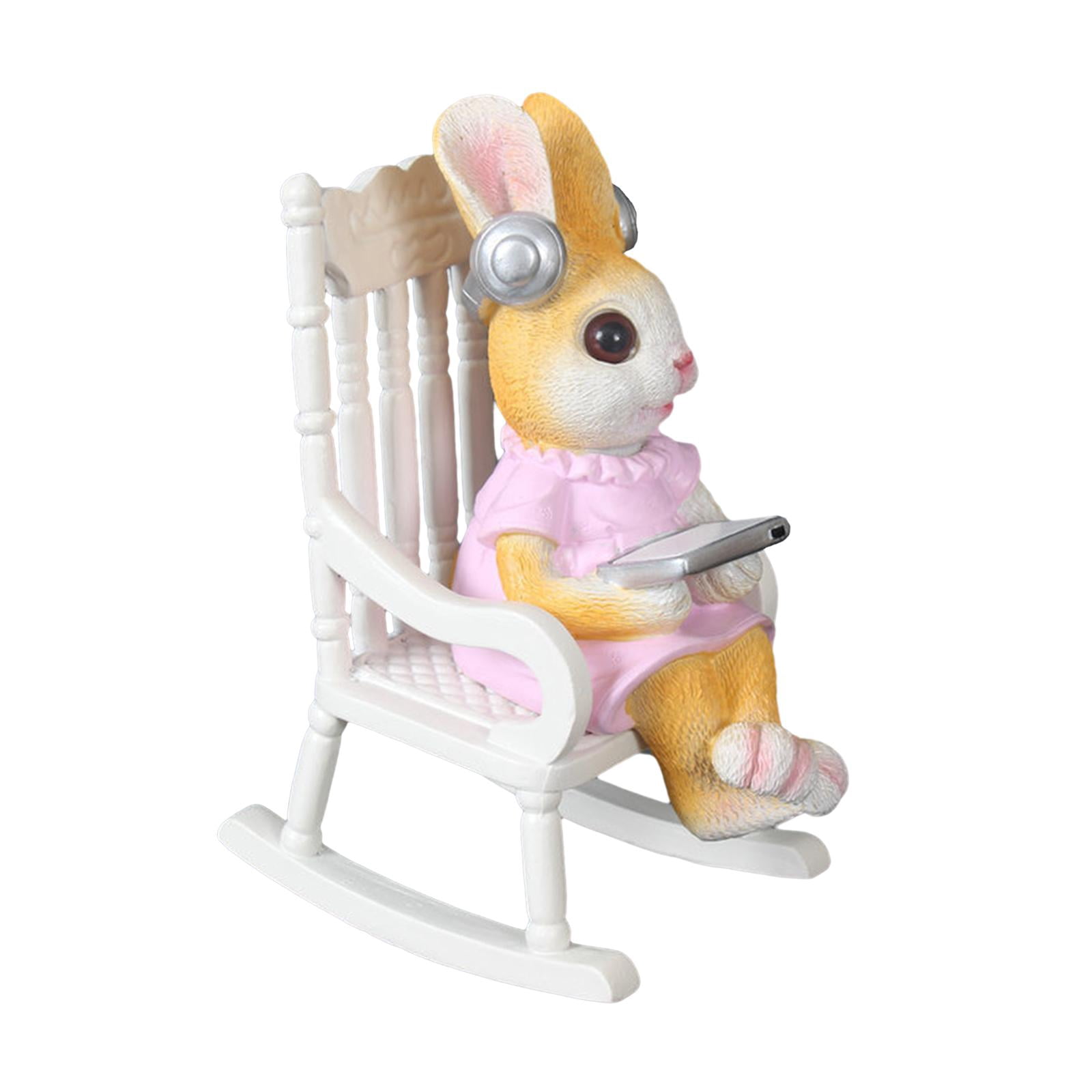 WLPZXP Garden Statue Animal Sculpture Cute Cartoon Creative Resin Tabletop Ornament for Female