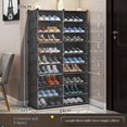 thumbnail image 3 of Zapatero con cubierta transparente a prueba de polvo, organizador de almacenamiento de zapatos, muebles, pasillo, entrada, múltiples capas, 3 of 4