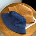 thumbnail image 6 of Casual Winter Soft Plush Corduroy Sun Cap Panama Hat Fisherman Cap Bucket Hat COFFEE, 6 of 7