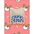 thumbnail image 3 of Hug Your Corgi Calligraphy Sweatshirt Women -Image by Shutterstock, Female 5X-Large, 3 of 4