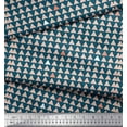thumbnail image 3 of Soimoi Blue Heavy Canvas Fabric Triangle Geometric Print Fabric by the Yard 58 Inch Wide, 3 of 3