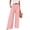 Pink, variant on VEKDONE Womens Elastic Waist Palazzo Pants Casual Baggy Wide Leg Pants with Pockets Summer Lounge Straight Trousers Army Green XL