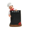 thumbnail image 2 of Estatuilla de la estatua del chef Escultura de estatua, estatuilla de resina, modelo decorativo coleccionable, decoración de cocina artesanal, para cafetería, restaurante, , Izquierda 17x13x30.5cm Fanmusic Estatuilla de la estatua del chef, 2 of 7