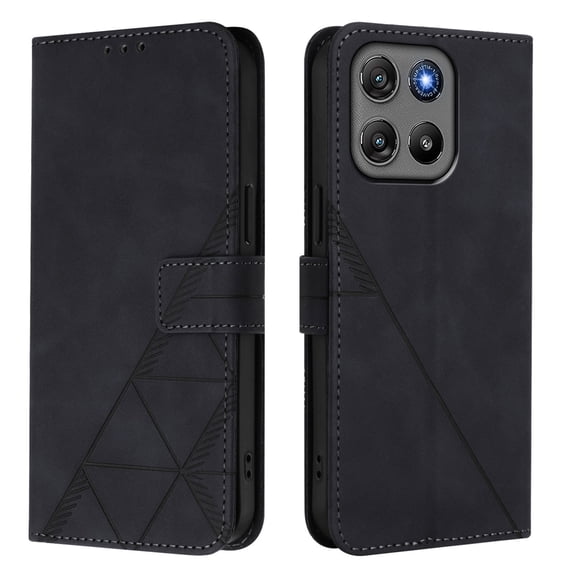 For Motorola MOTO G67 Power 5G Wallet Case, Premium Leather Flip Stand Cards Holder Business Type RFID Blocking Shockproof Phone Case Cover for Motorola MOTO G67 Power 5G Black