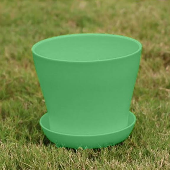 GXFMYA Tall PP Resin Planter Pots with Drainage - 4.9" High-Waist Stackable Planters for Balcony/Indoor Gardening, UV & Frost-Resistant Lightweight Pots for Vegetables, Herbs & Flowers