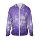 thumbnail image 1 of Fotbe Snowfall Sky White Purple Chaqueta con Protección Solar UPF 50+ para Hombre y Mujer, Camisa con Capucha y Bolsillos-Medium, 1 of 7