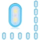 thumbnail image 1 of Luz nocturna portátil Eigraketly Linternas universales Led con pilas Suministros de emergencia Azul 10piezas, 1 of 6