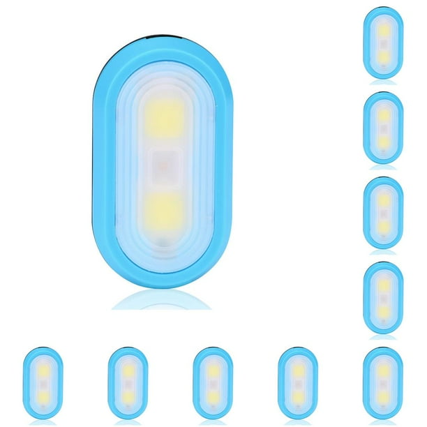 Luz nocturna portátil Eigraketly Linternas universales Led con pilas Suministros de emergencia Azul 10piezas