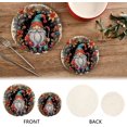 thumbnail image 7 of Coolnut Christmas Gnomes Round Woven Potholders Set Trivets for Hot Dishe Heat Resistant Non-Slip Trivets for Cooking and Baking Kitchen Home Decor, 7 of 7