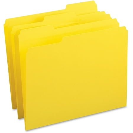 Business Source, BSN65778, Color-coding Top-tab File Folders, 100 / Box, Yellow