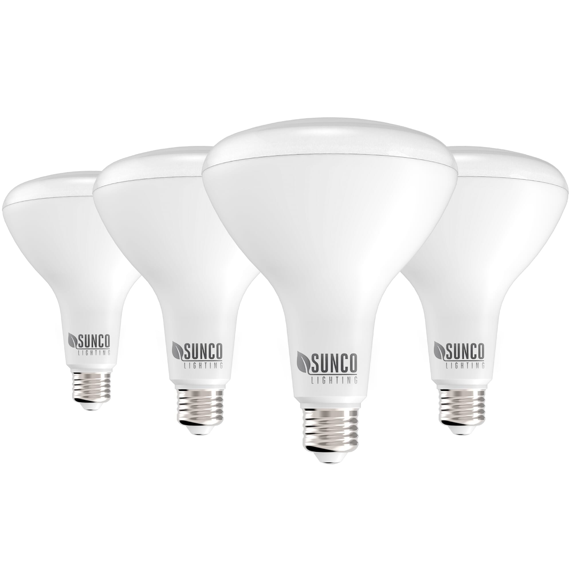 Sunco Lighting 4 Pack BR40 LED Bulb, 17W=100W, Dimmable, 3000K Warm
