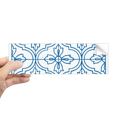 thumbnail image 1 of Azul Talavera patron decorativo de ilustracion Rectángulo Parachoques Pegatina Cuaderno Ventana Calcomanía, 1 of 1