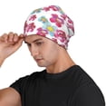 thumbnail image 3 of Naloa Watercolor Flowers Soft Beanie Hat, Knit Beanie Daily Beanie in Fine Knit for Women Men Winter Travel, Outdoor, 3 of 7