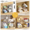 thumbnail image 4 of Organizadores de baño Delamu, paquete de 3 unidades, 2 niveles, para debajo del lavabo, transparentes, 4 of 8