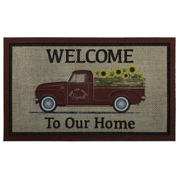 Mohawk Home Truck Home Sunflower 1' 6" X 2' 6" Polyester Door Mat
