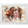 thumbnail image 1 of Carter, Prvett 24x18 White Modern Wood Framed Museum Art Print Titled - Ann with Horses II, 1 of 4