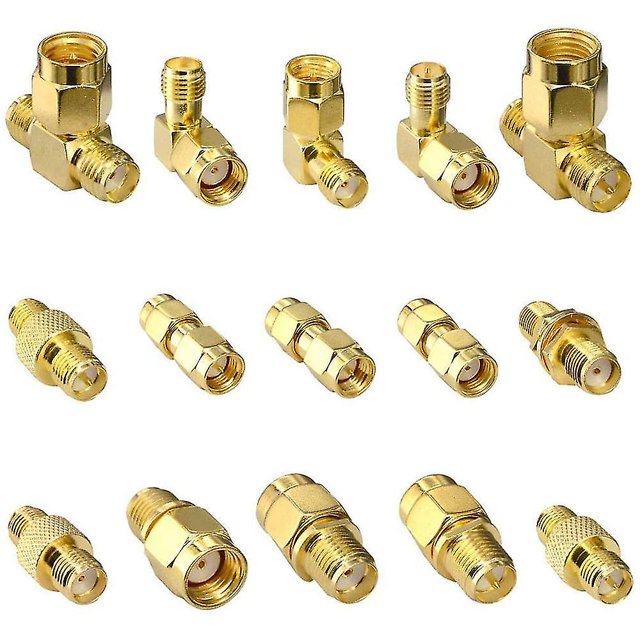 Kit de adaptador de antena Rf de 15 tipos, conector macho hembra convertidor Fo
